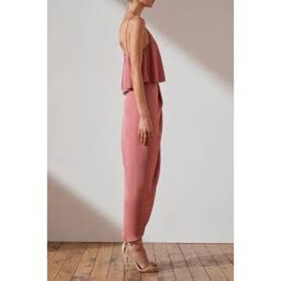 Shona Joy nwot LUXE COCKTAIL FRILL DRESS - ROSE - Picture 3 of 13